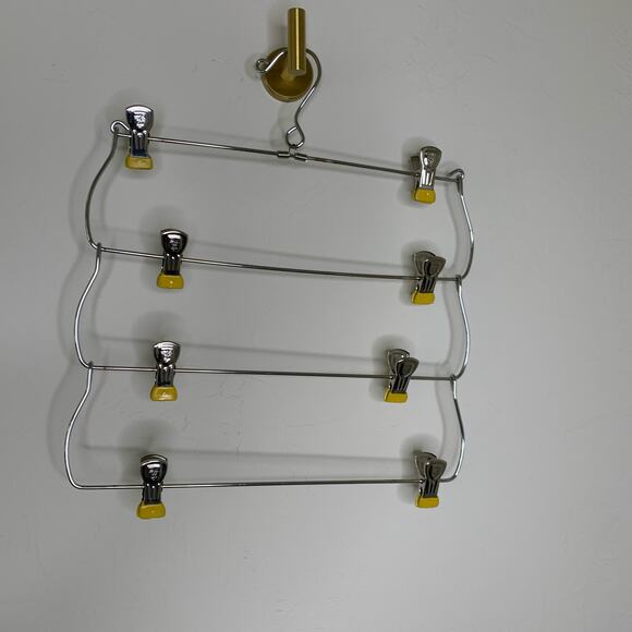 Metal Tiered Clip Pants Skirt Clothes Hanger Vintage 4 Tiers - Picture 1 of 4